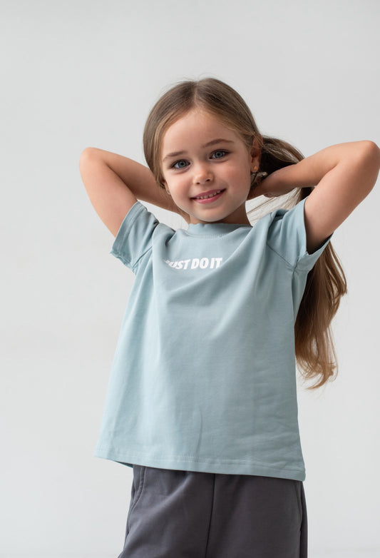 Футболка з наклейкою JUST DO IT SoftPrint